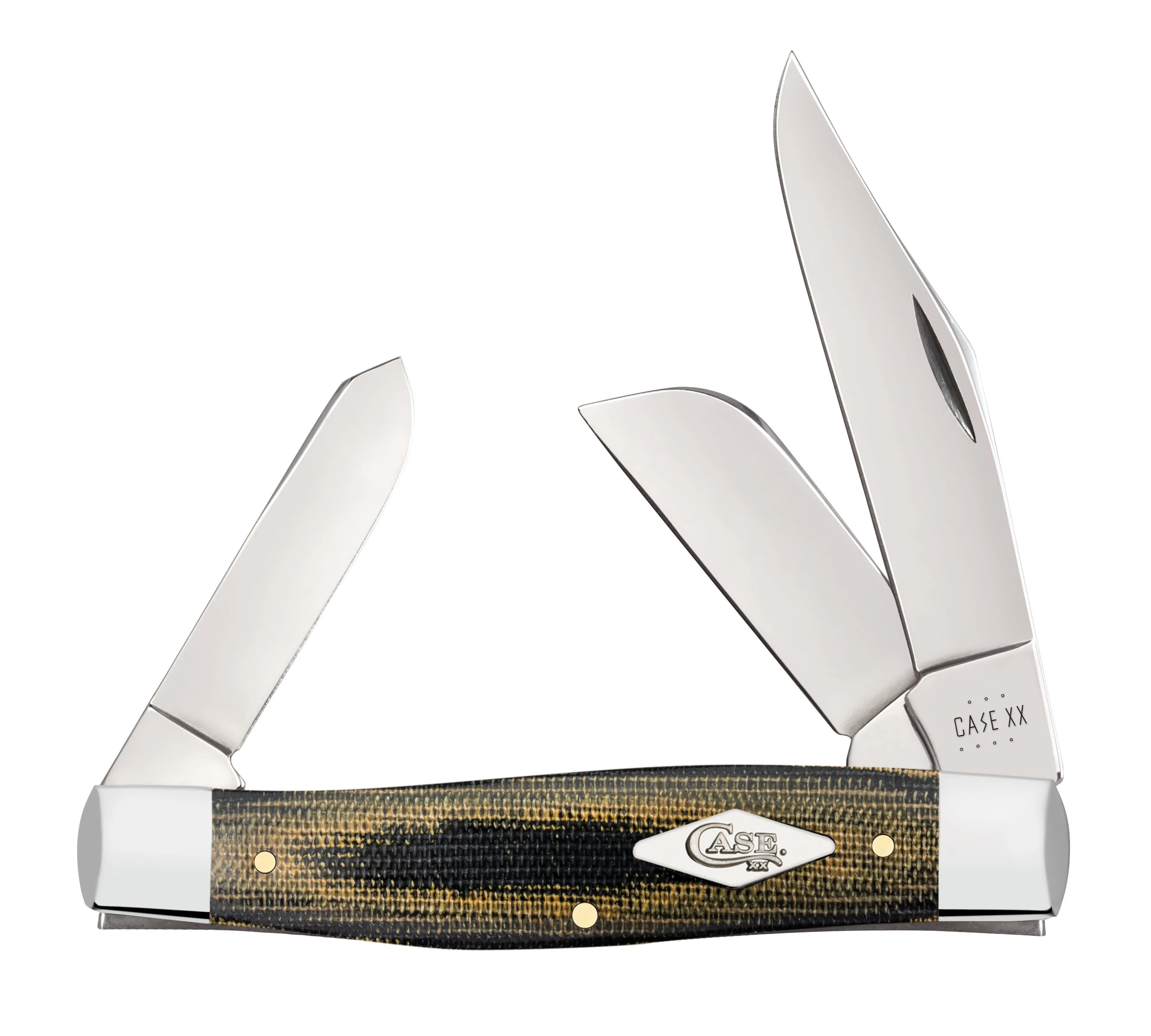Smooth Black & Green Micarta® Large Stockman