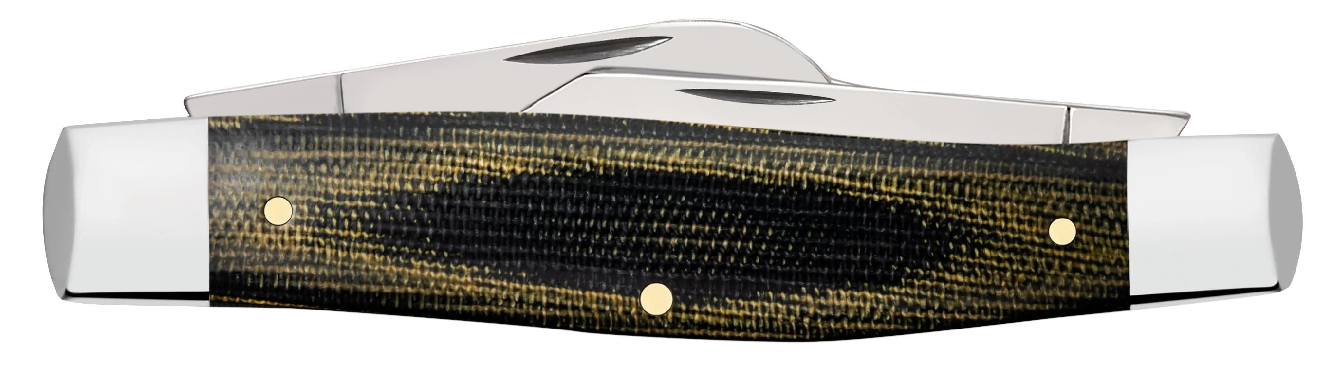 Smooth Black & Green Micarta® Large Stockman 3 Smooth Black & Green Micarta® Large Stockman