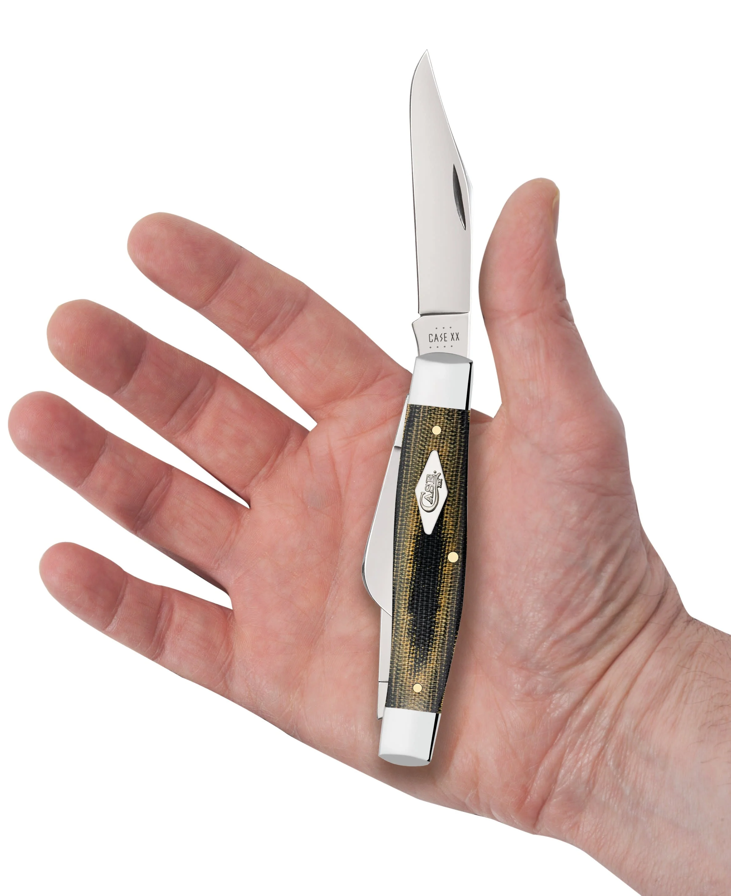 Smooth Black & Green Micarta® Large Stockman 5 Smooth Black & Green Micarta® Large Stockman