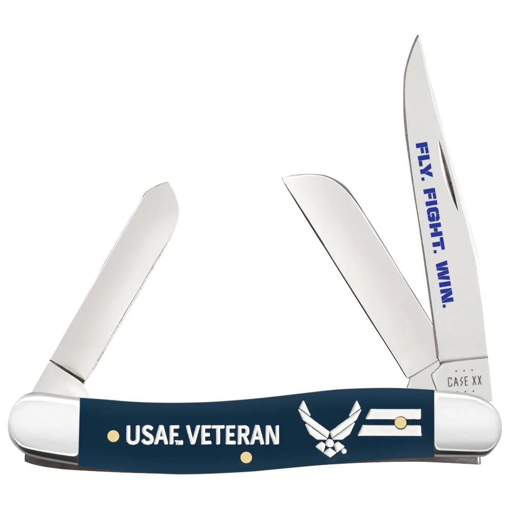 United States Air Force™ Embellished Smooth Navy Blue Synthetic Medium Stockman