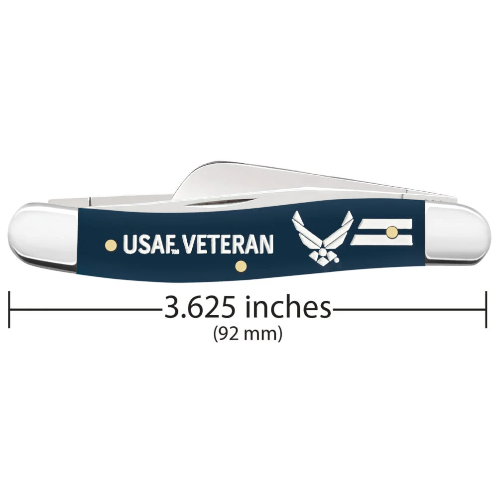 United States Air Force™ Embellished Smooth Navy Blue Synthetic Medium Stockman