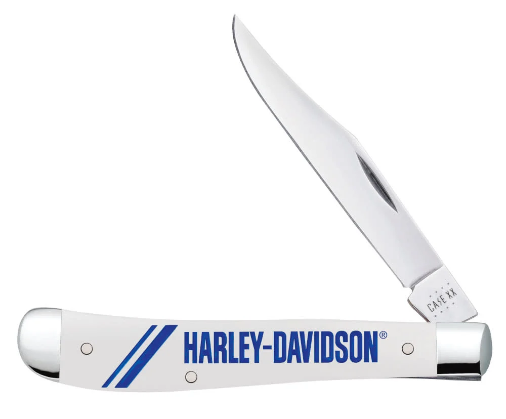 Harley-Davidson® Embellished Smooth White Synthetic Slimline Trapper