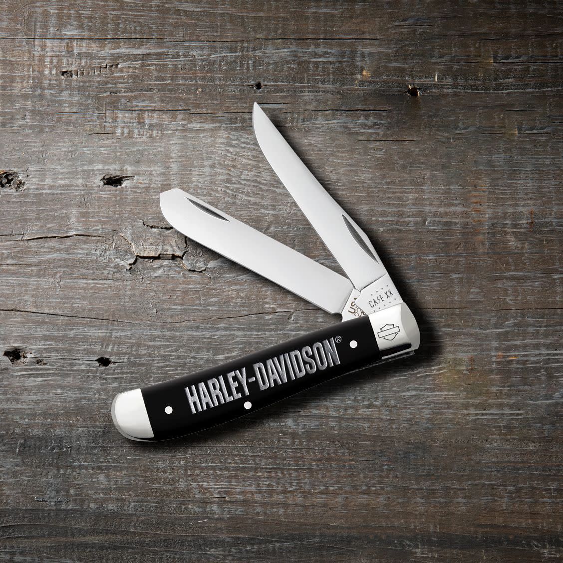 Harley-Davidson® Embellished Smooth Black Synthetic Mini Trapper