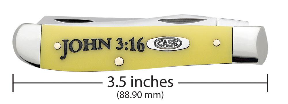 Religious Sayings Embellished Yellow Synthetic Mini Trapper