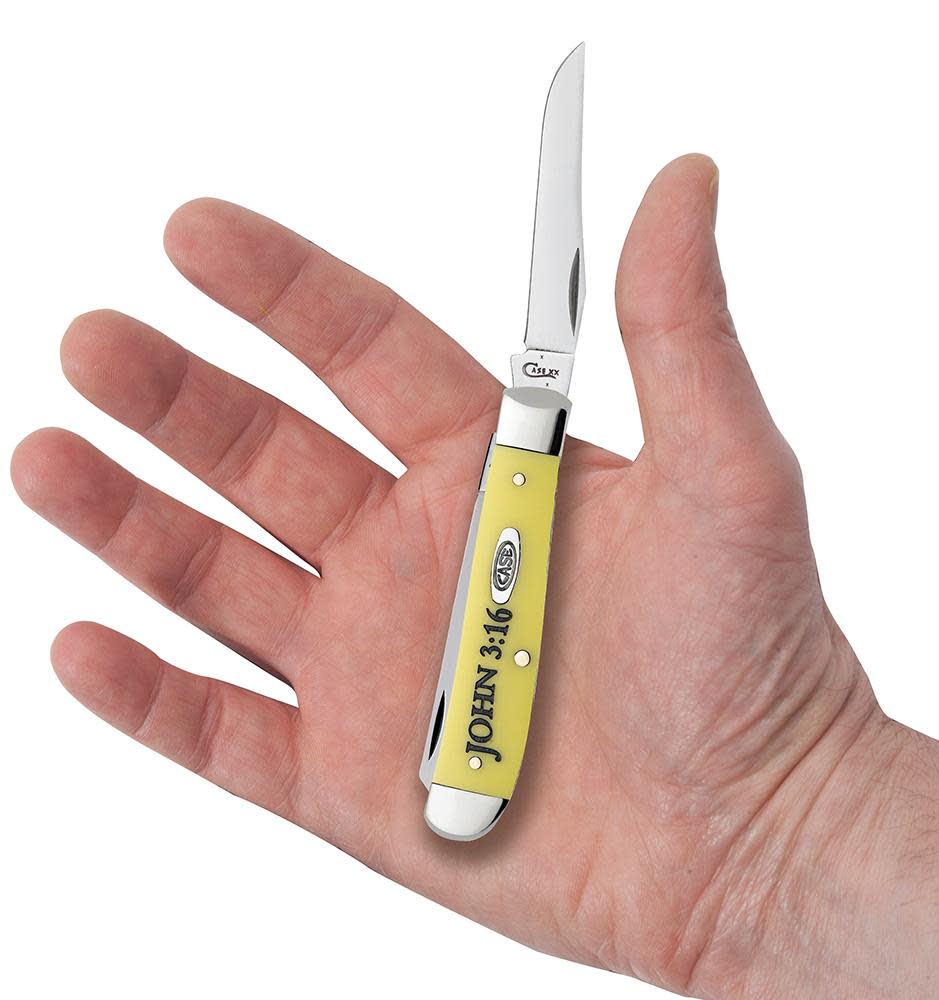 Religious Sayings Embellished Yellow Synthetic Mini Trapper 5 Religious Sayings Embellished Yellow Synthetic Mini Trapper