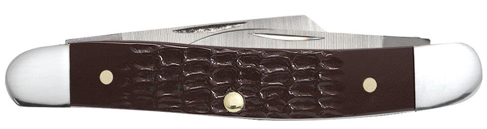 Brown Synthetic Medium Stockman with Pen Blade 3 Brown Synthetic Medium Stockman with Pen Blade