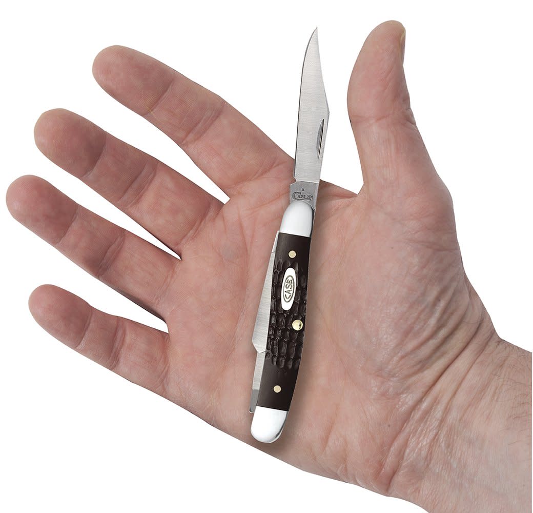 Brown Synthetic Medium Stockman with Pen Blade 5 Brown Synthetic Medium Stockman with Pen Blade