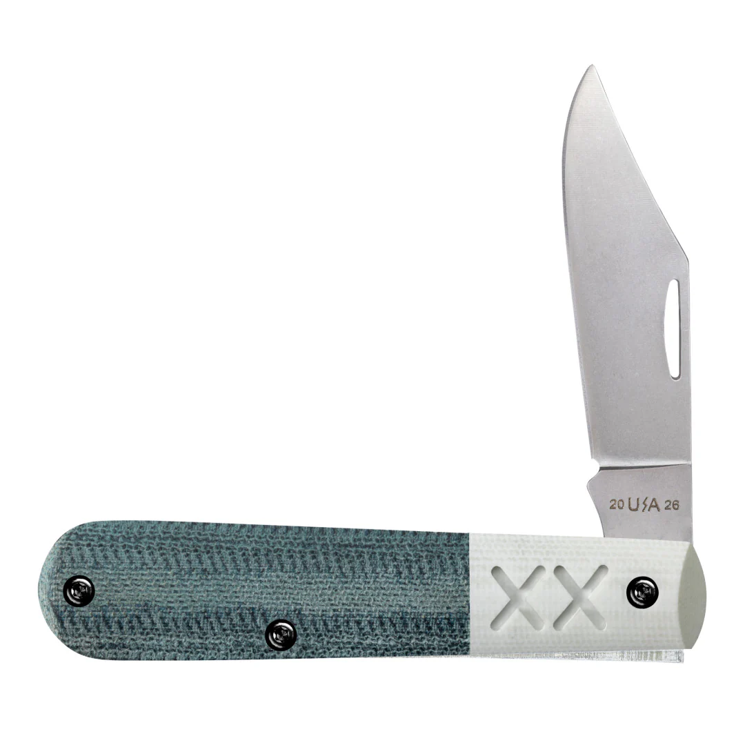 Crossroads™ Blue Denim Canvas Laminate w/ White G-10 XR Barlow