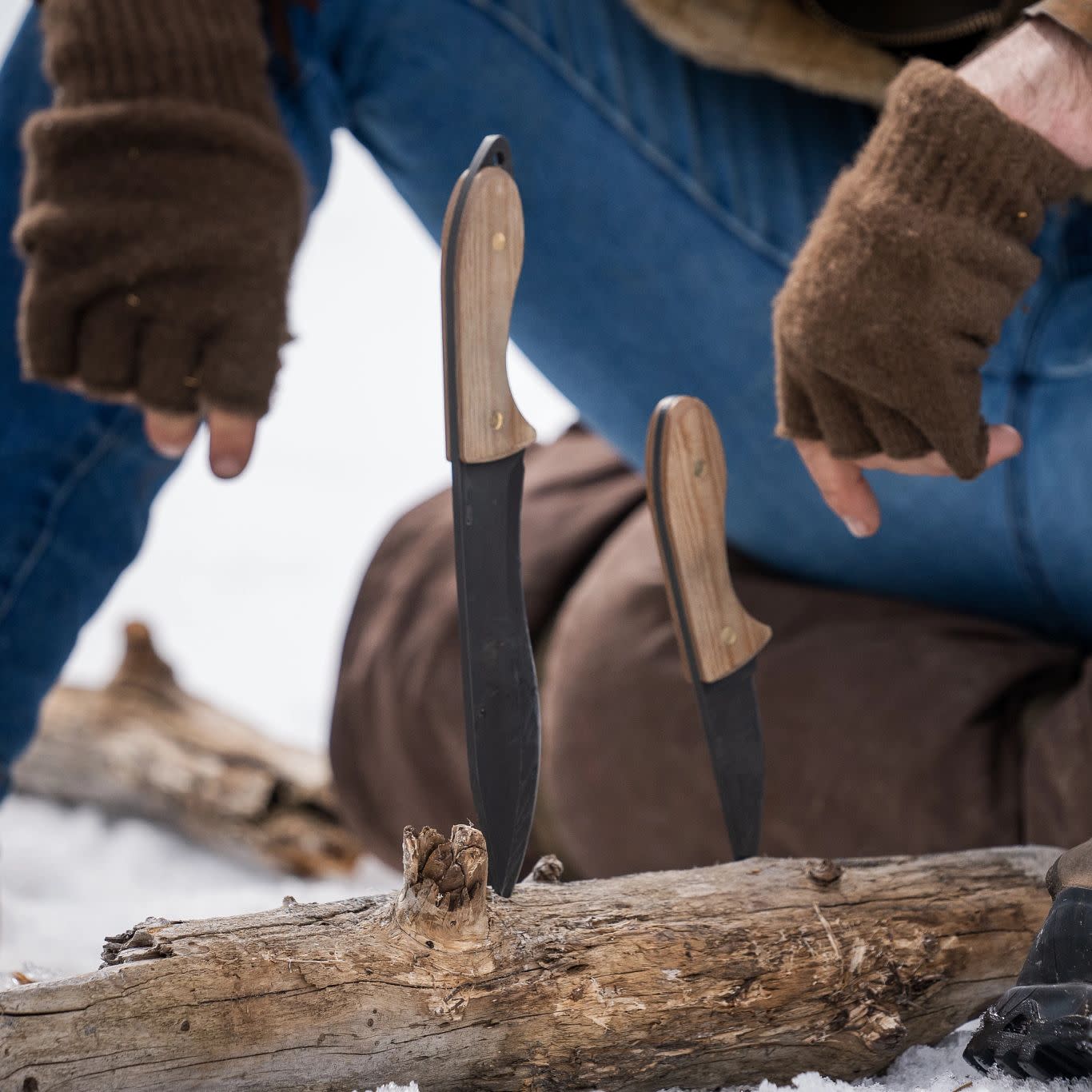 Laramy Miller Smooth Natural Micarta® Sasquatch Skinner