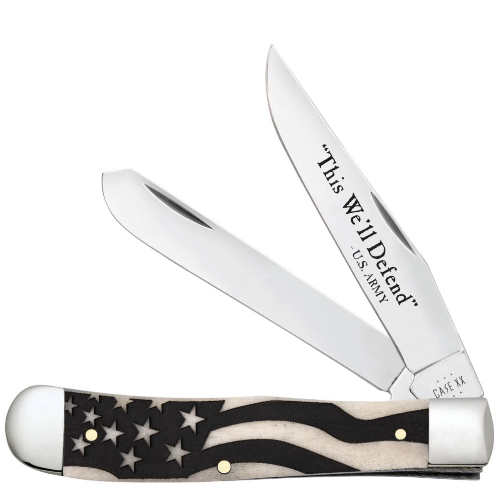 U.S. Army Embellished Smooth Natural Bone Trapper