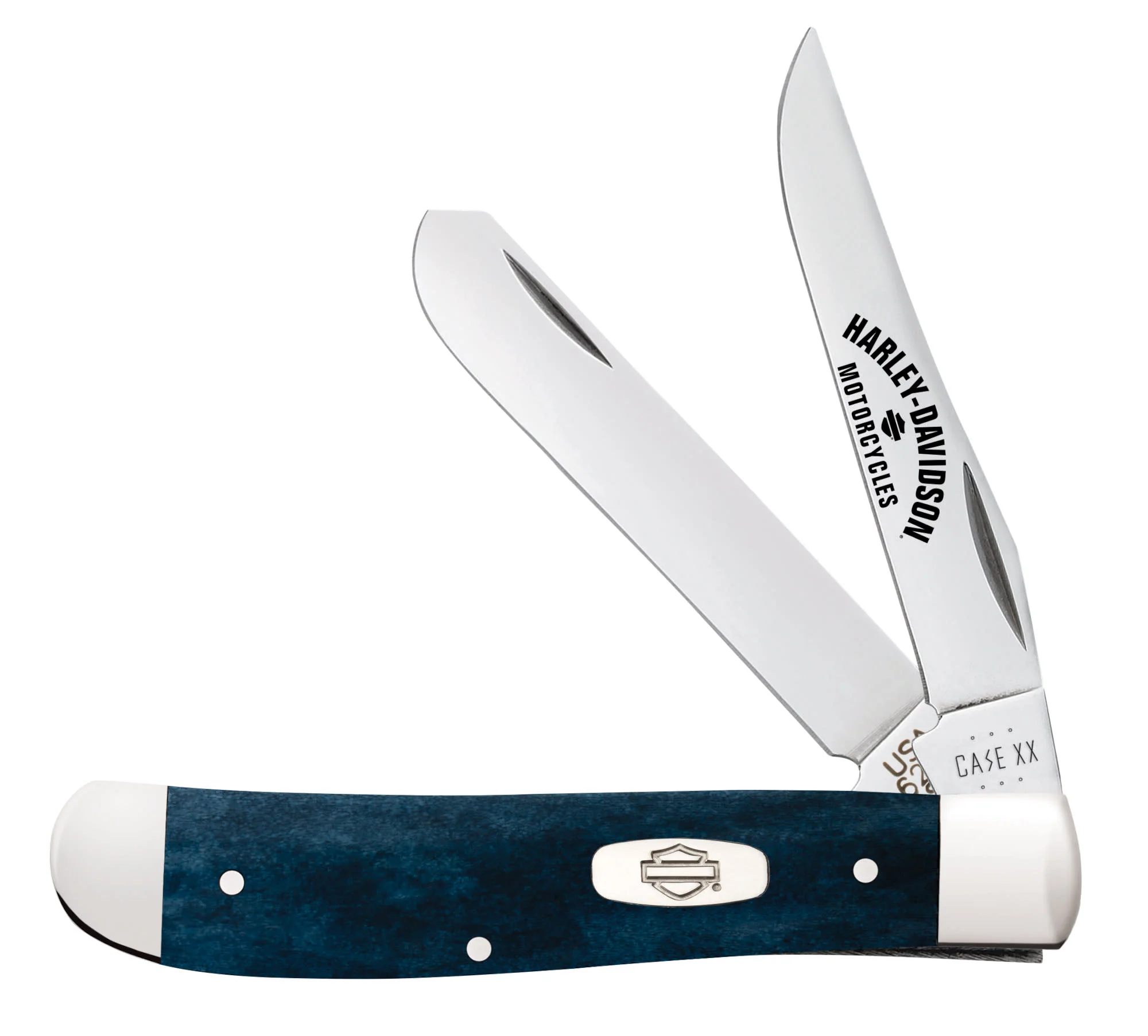 Harley-Davidson® Smooth Mediterranean Blue Bone Mini Trapper