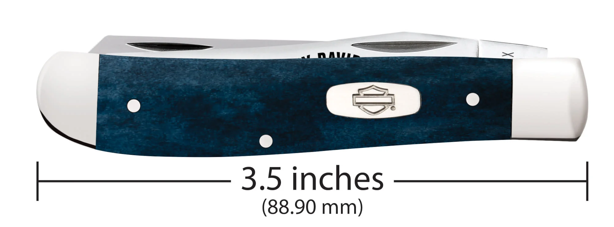 Harley-Davidson® Smooth Mediterranean Blue Bone Mini Trapper