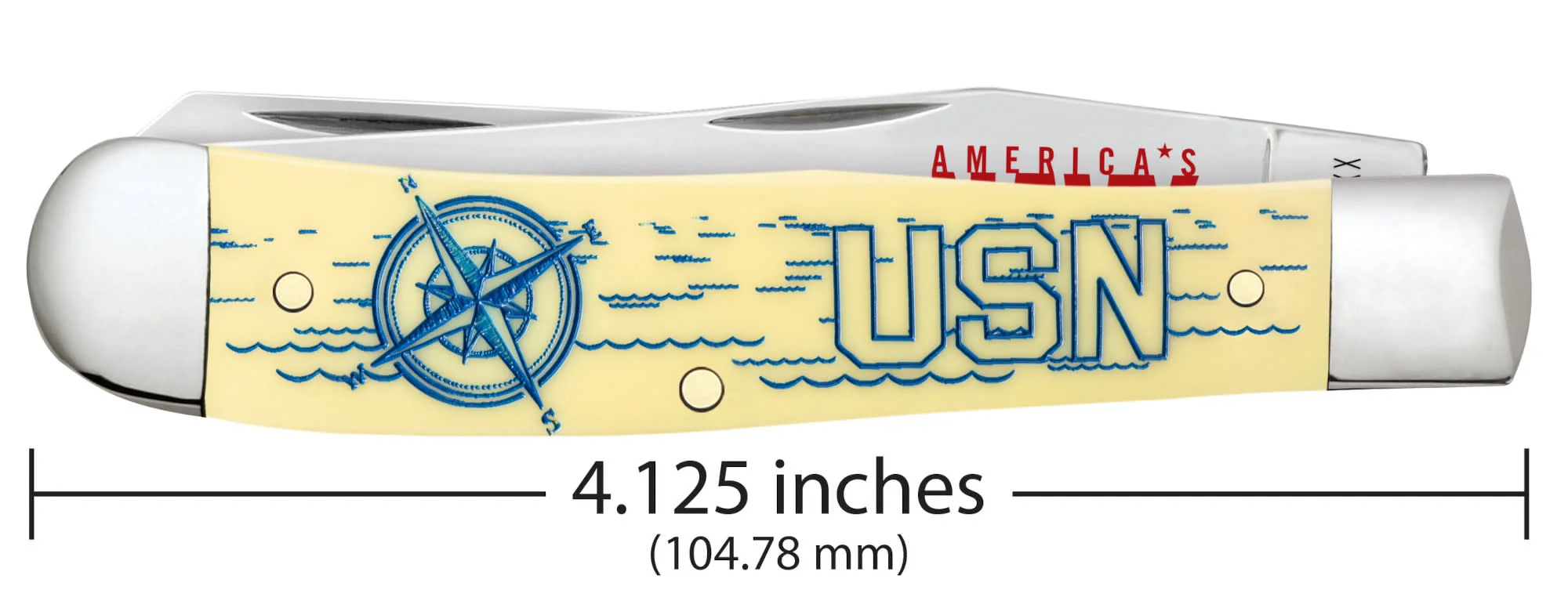 U.S. Navy® Embellished Smooth Yellow Synthetic Trapper