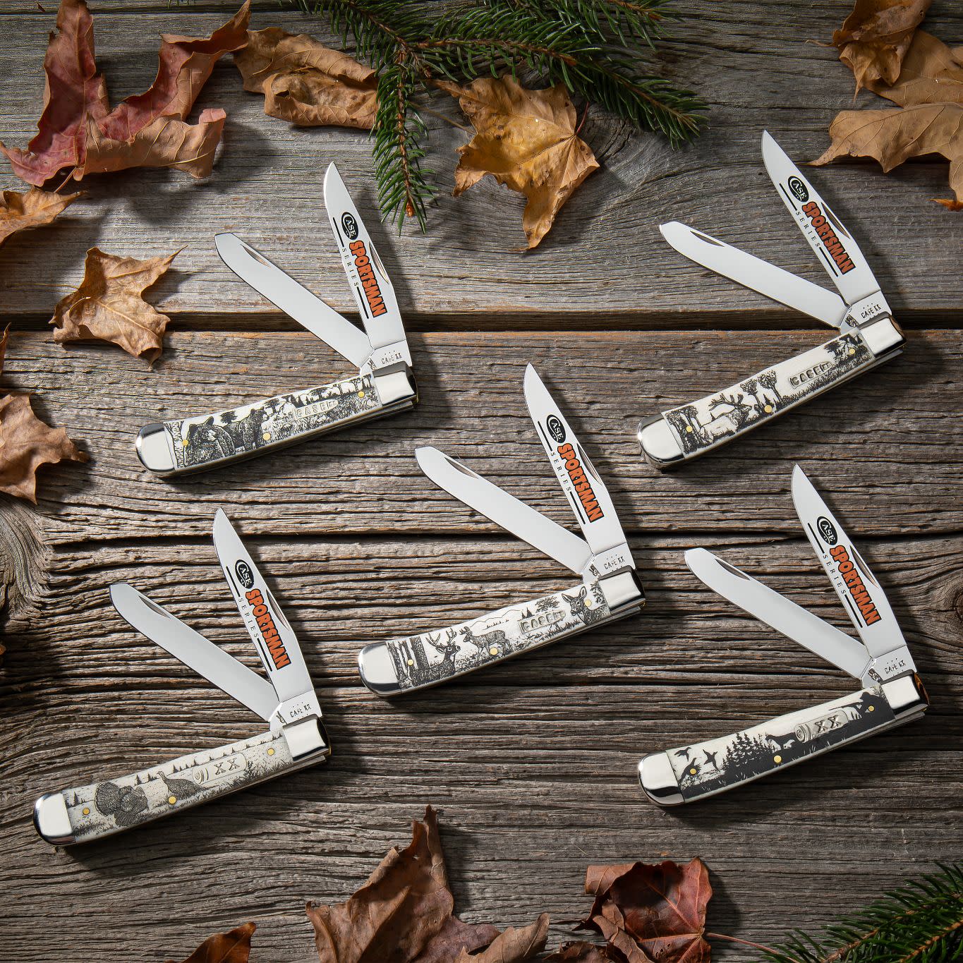 Sportsman Series Deer Embellished Smooth Natural Bone Trapper