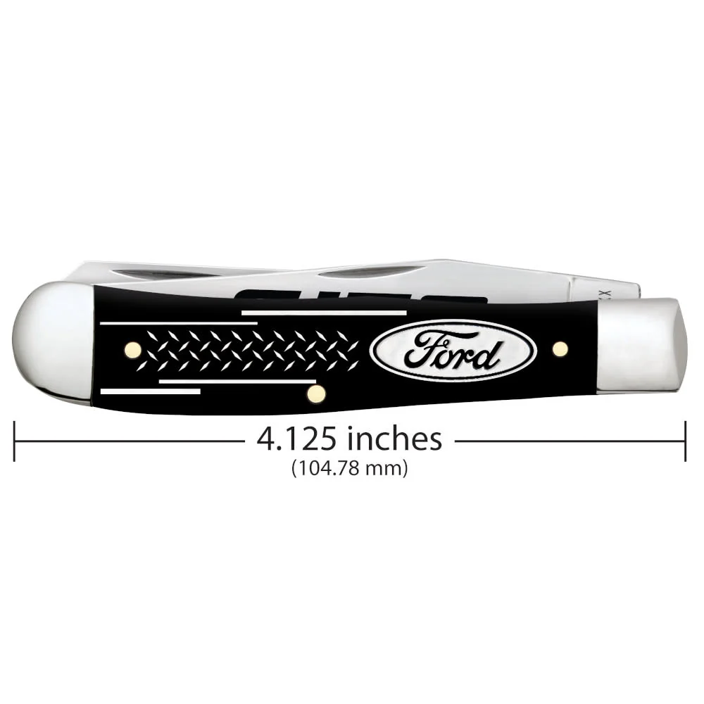 Ford Embellished Smooth Black Synthetic Trapper